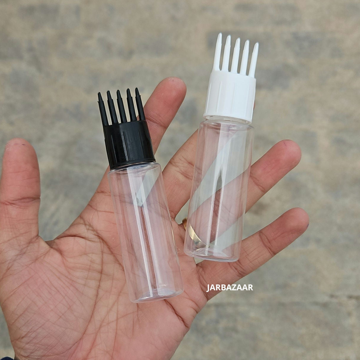 30 ML Transparent Pet Bottle (With Comb Cap)