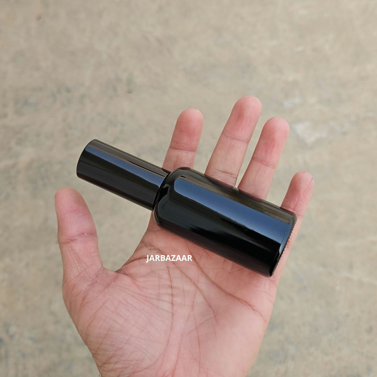 50 ml Glossy Black Glass bottle (With Premium Black Serum Pumps)