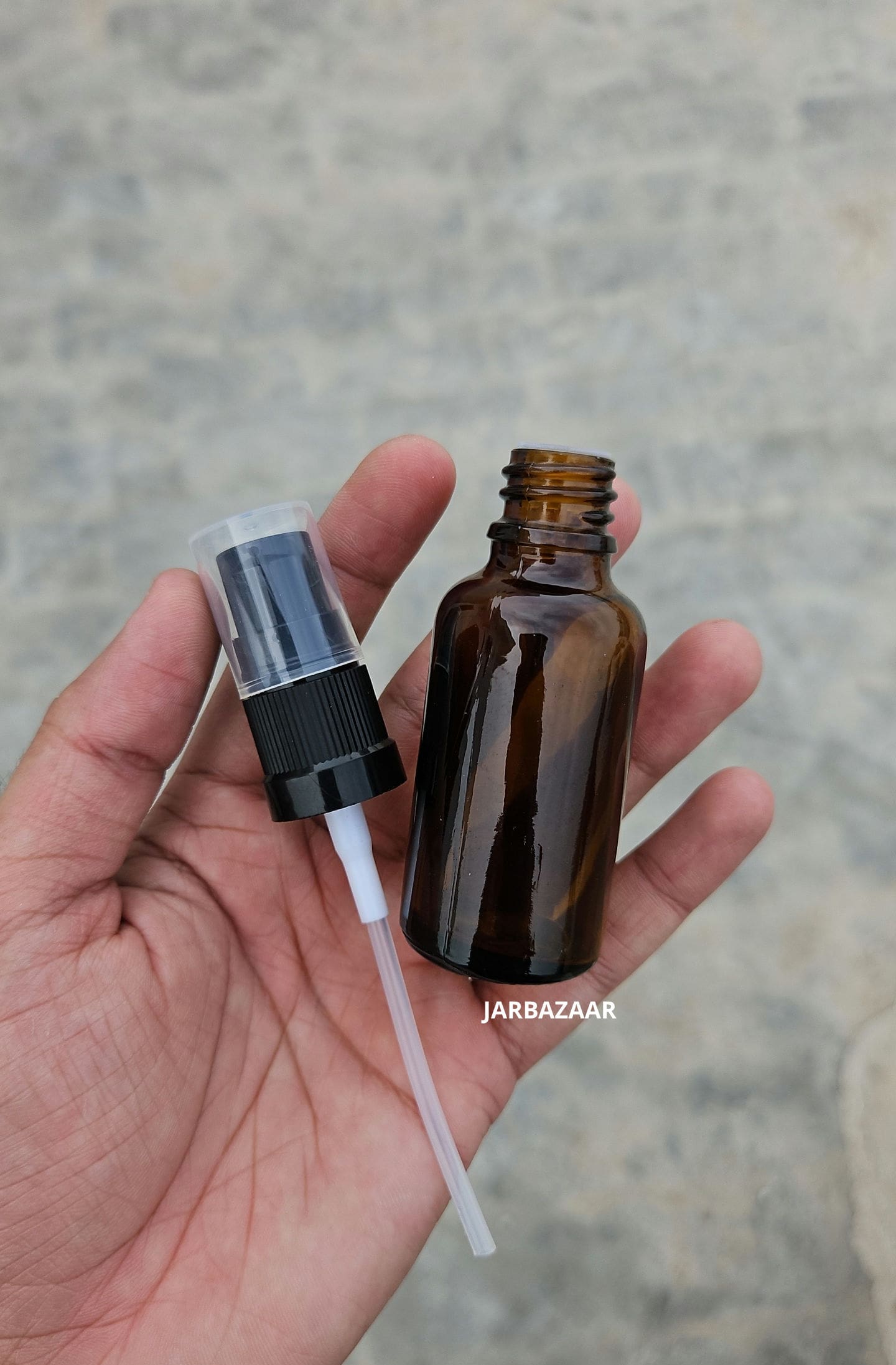 30 ML Amber Glass Bottle With Serum Pump (Type1)