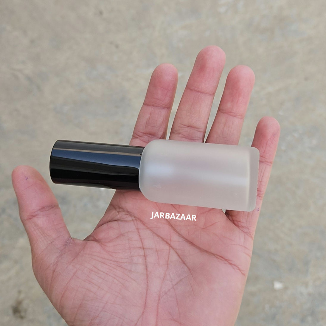 30 ML Clear Frosted Glass Bottle (With Premium Black Serum Pumps)