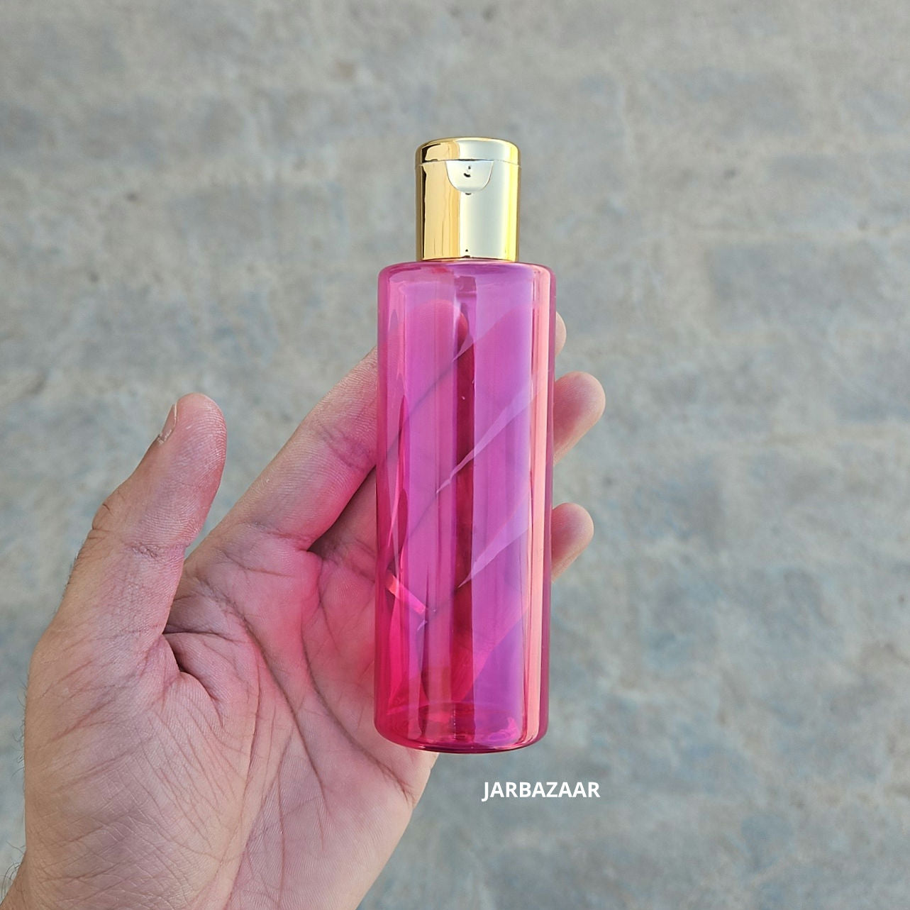 100 ML GLI Pink Pet Bottle (With Golden Fliptop Caps)