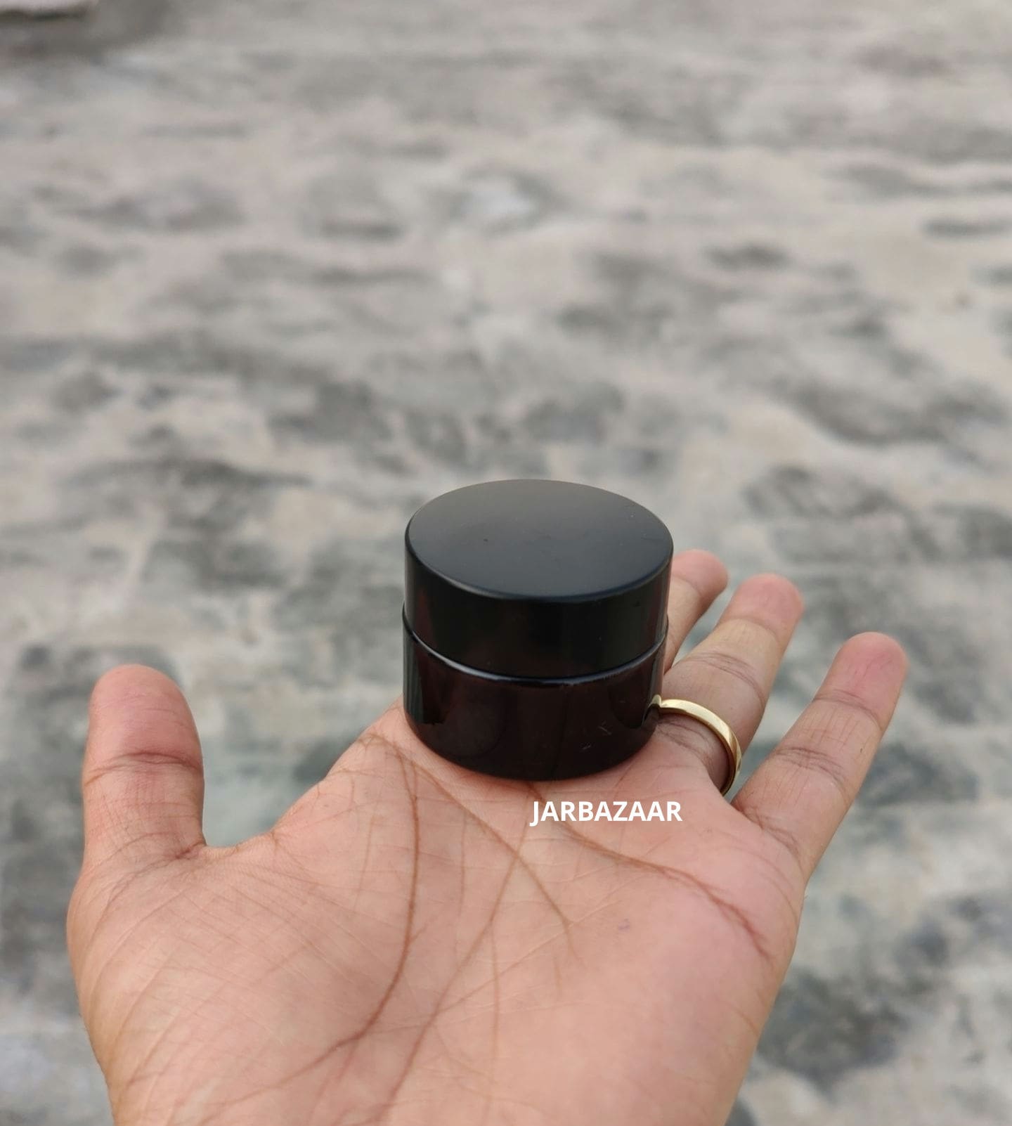 15 Gram Amber Glass Jar (Black Cap)