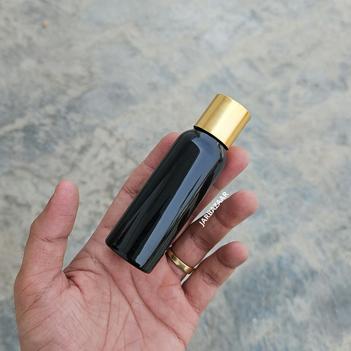 50 ml Avon Black Pet Bottle (Golden Cap)