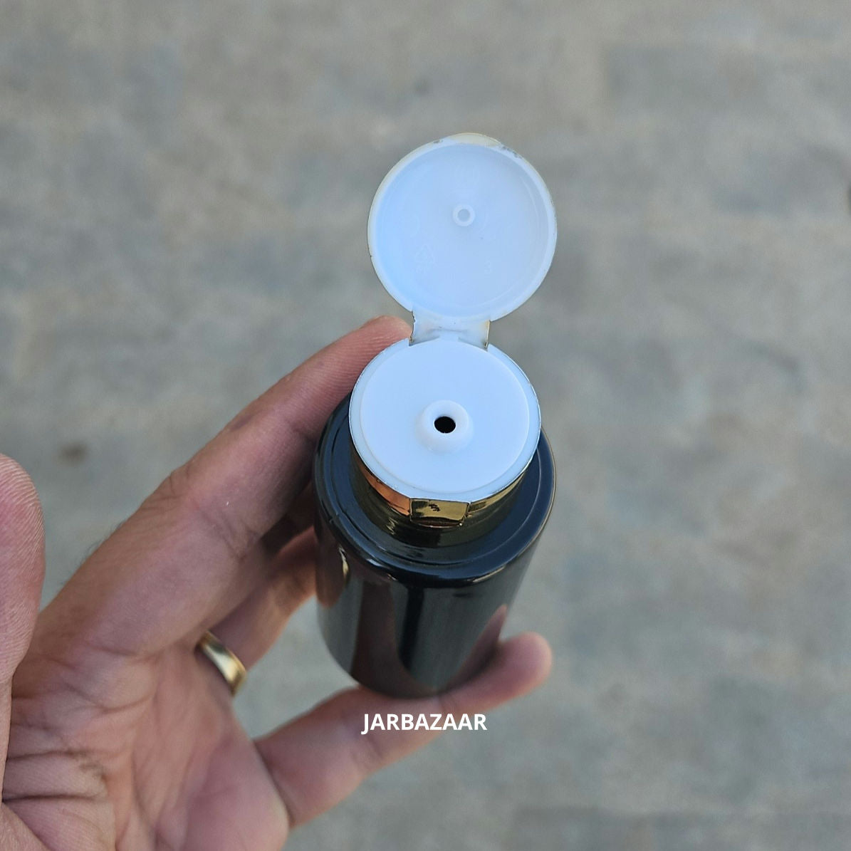 60 ML Black Pet Bottle (With Golden Fliptop Caps)