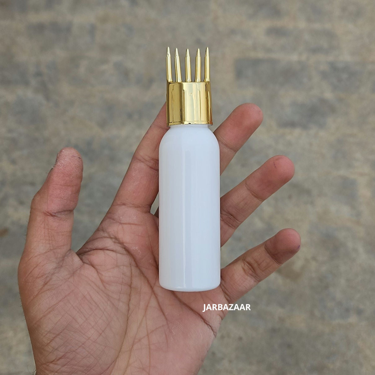 50 ML Avon White Pet Bottle (With Golden Comb Cap)