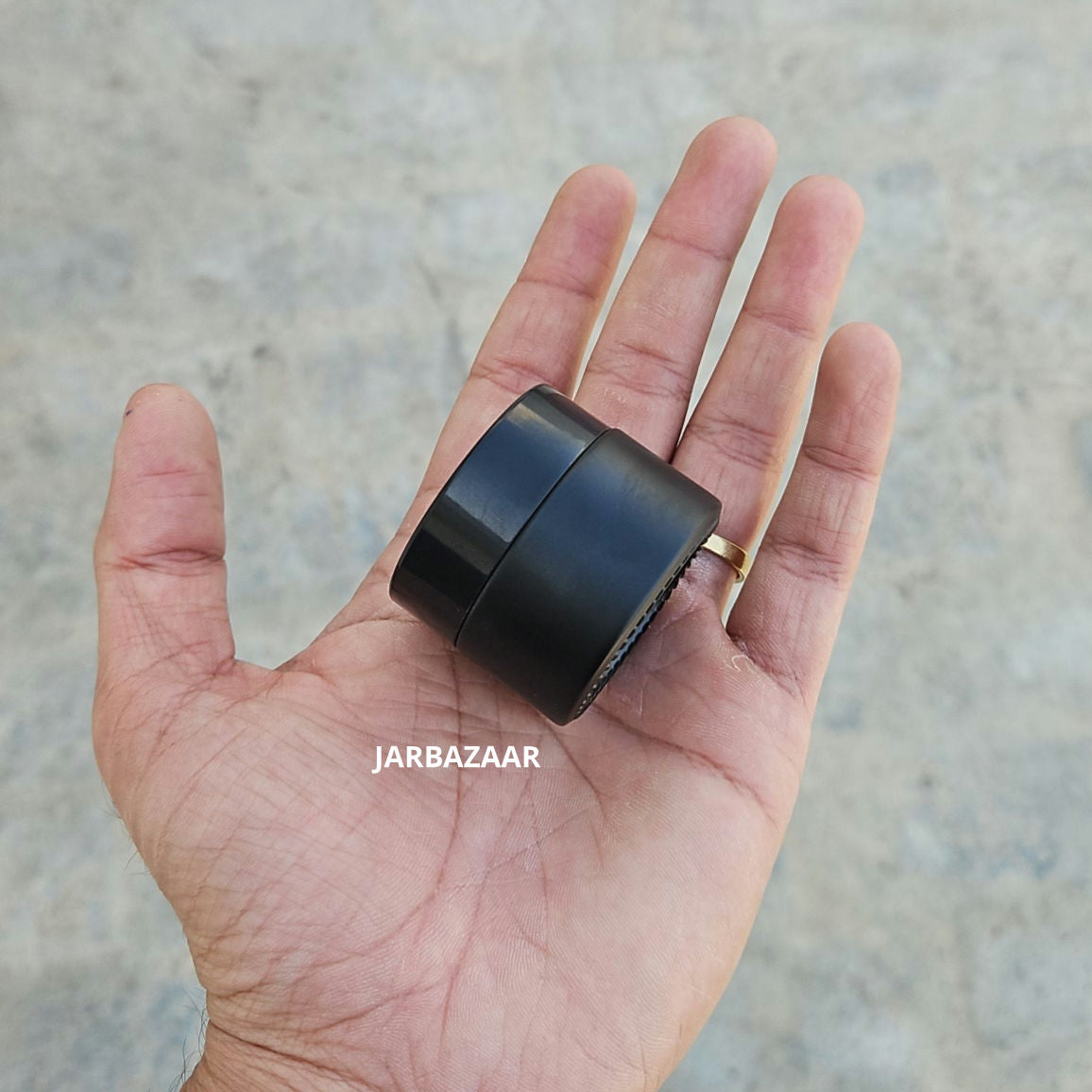 15 Gram Matte Black Glass Jar