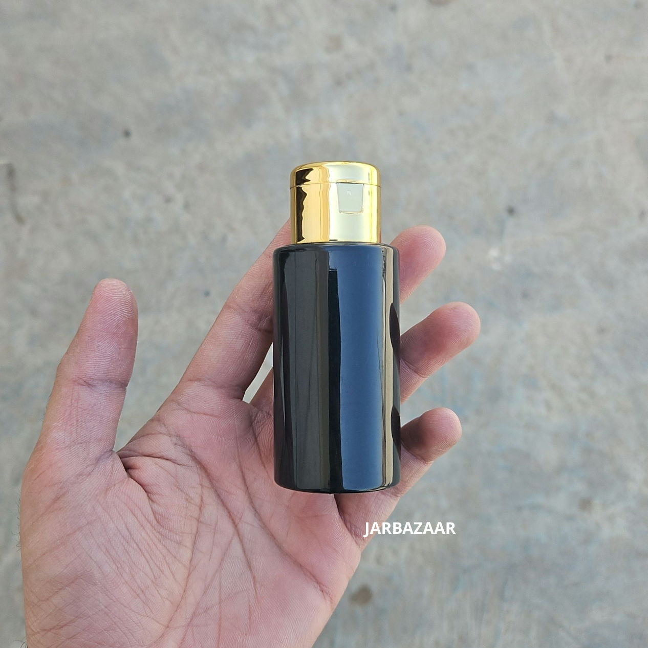 60 ML Black Pet Bottle (With Golden Fliptop Caps)