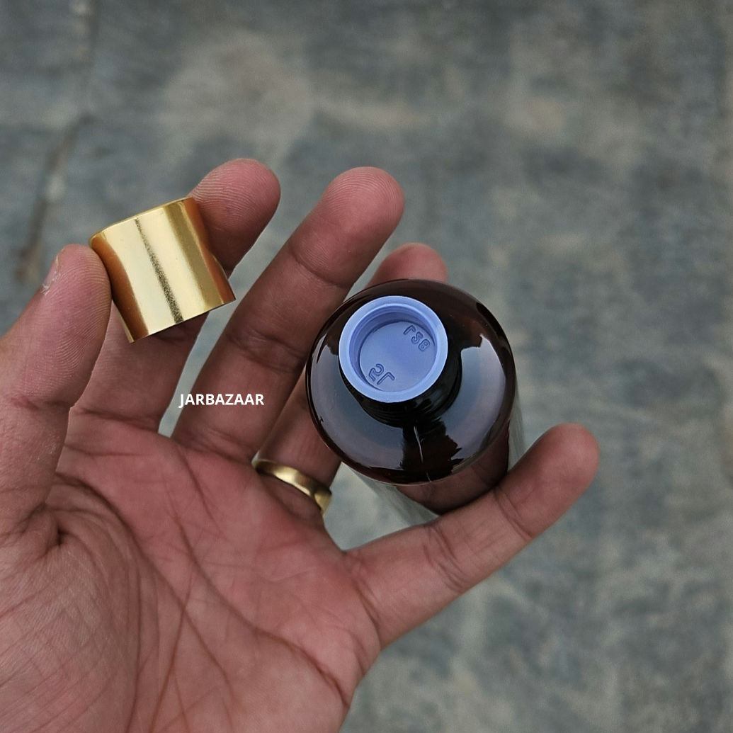 100 ml Gli Amber Pet Bottle (Golden Cap)