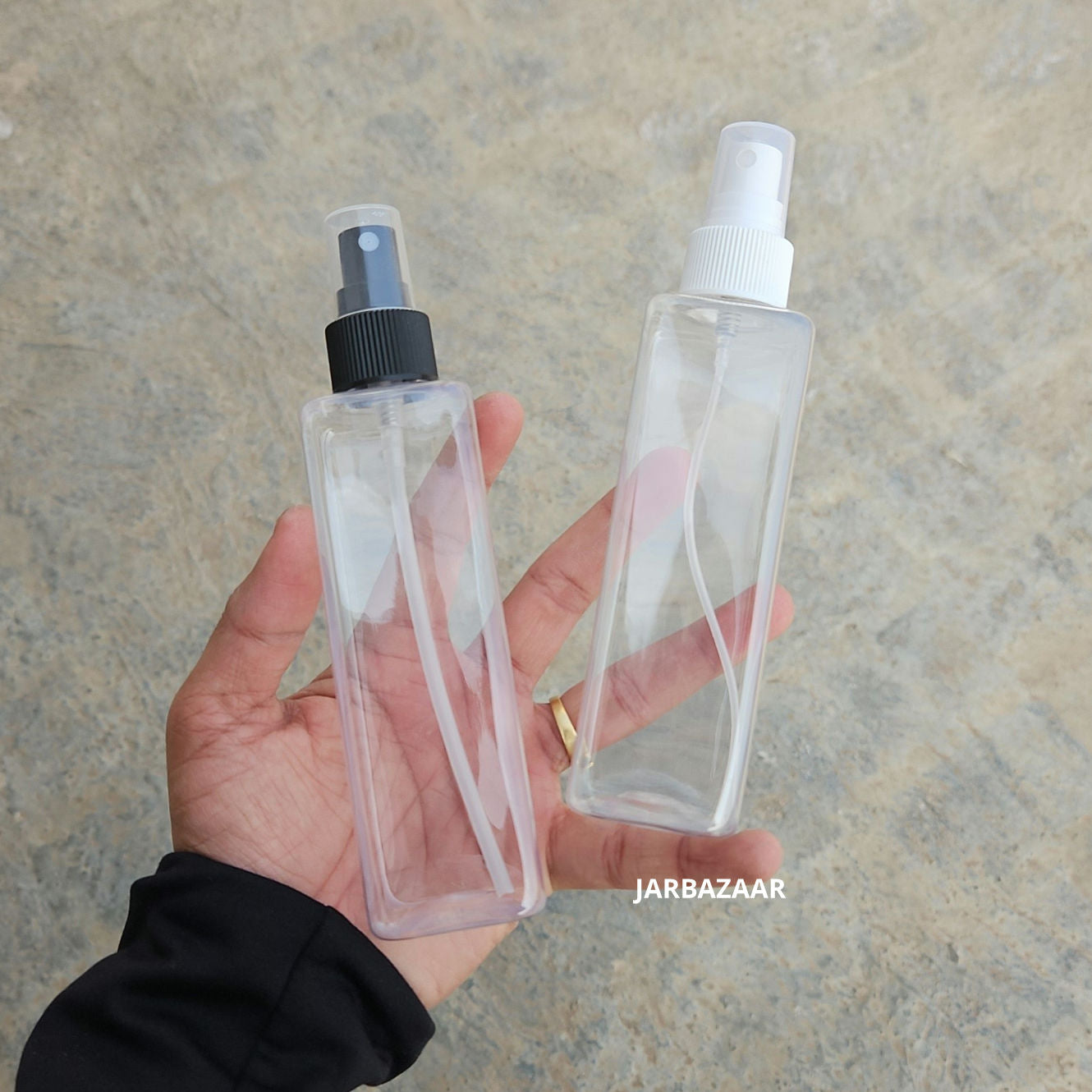 200 ML Square Transparent Pet Spray Bottle
