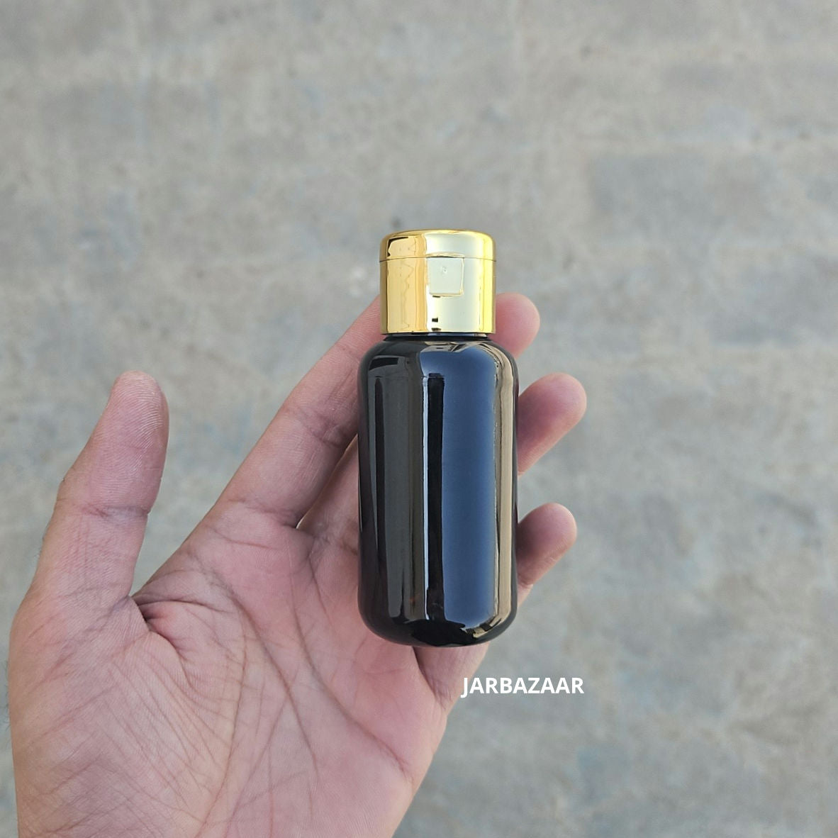 50 ML Boston Amber Pet Bottle (With Golden Fliptop Caps)