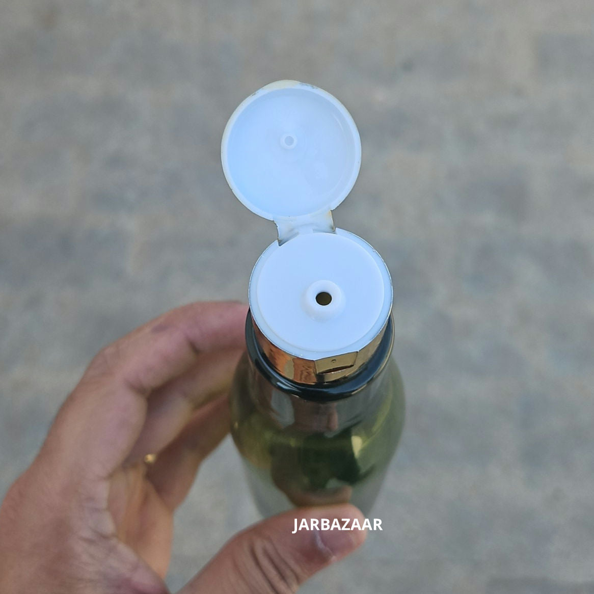 200 ML Asta Olive Green Pet Bottle (With Golden Fliptop Caps)