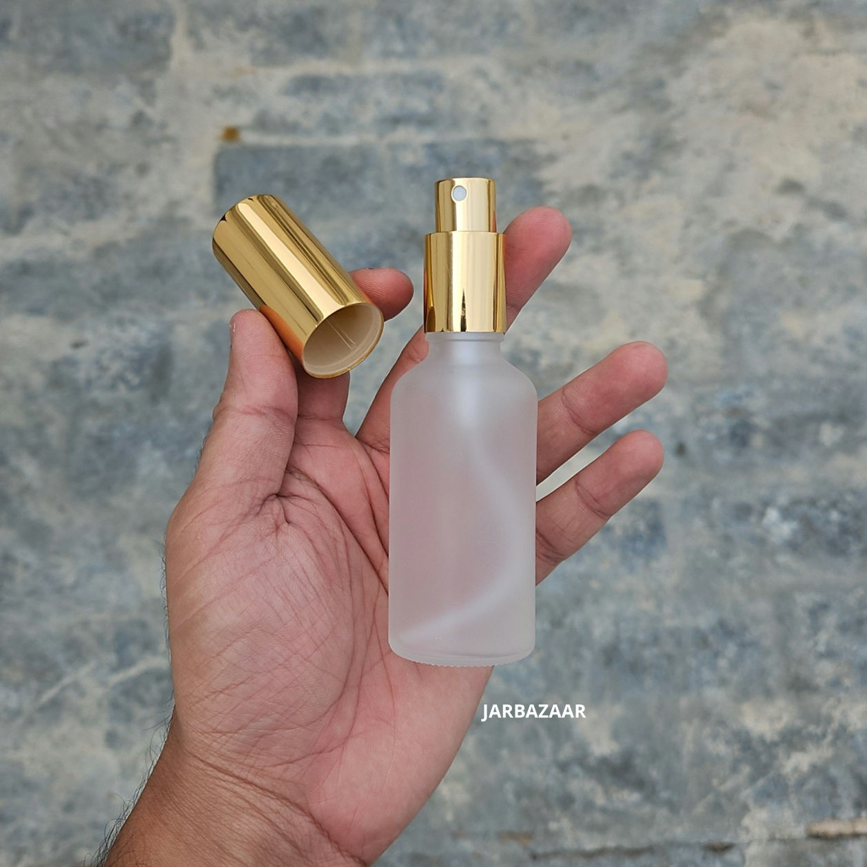50 ML Clear Frosted Glass Perfume Bottle