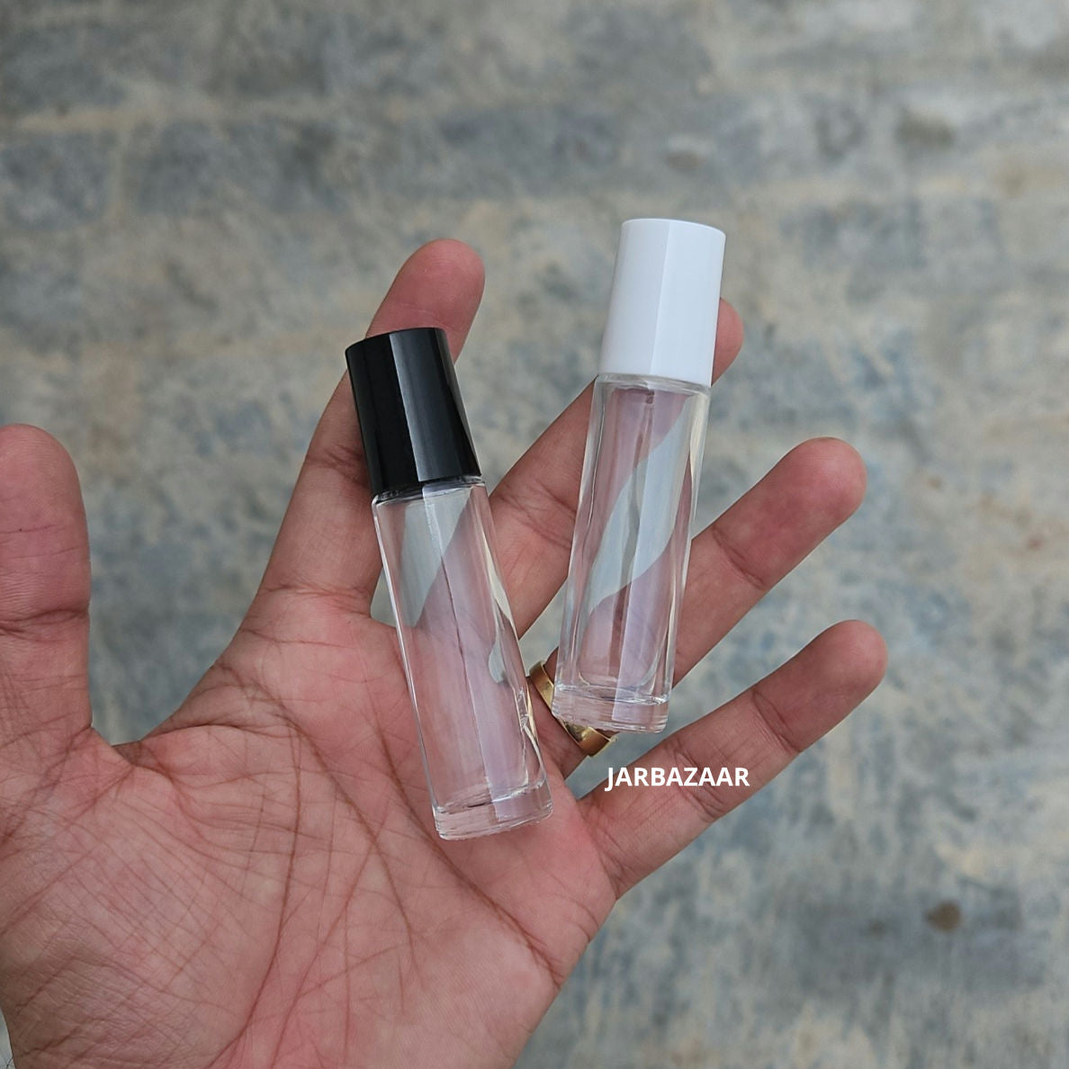 10 ML Transparent Rollon (Black/White Cap)
