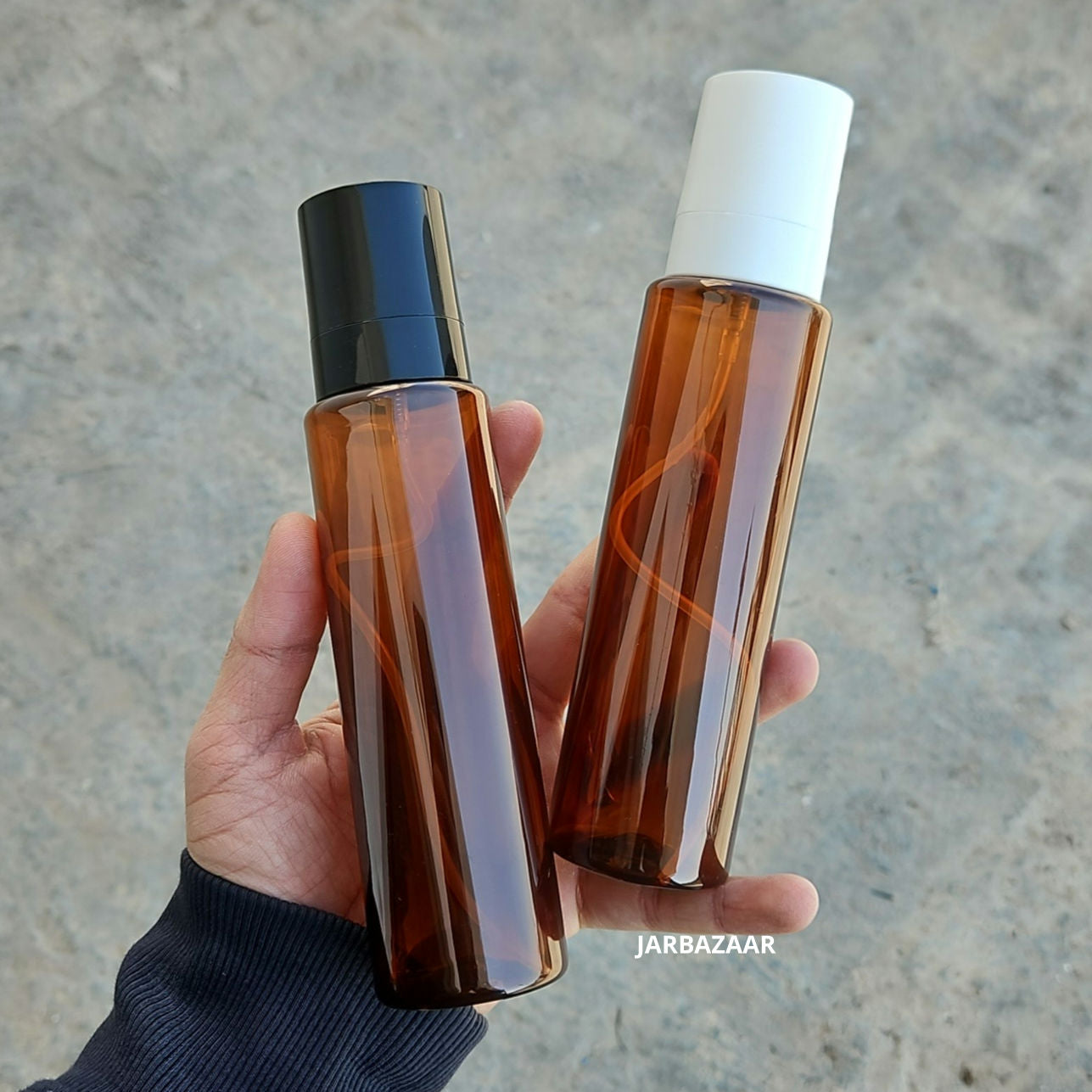 200 ML Amber Pet Bottle (With Opaque Bold Spray Pumps)