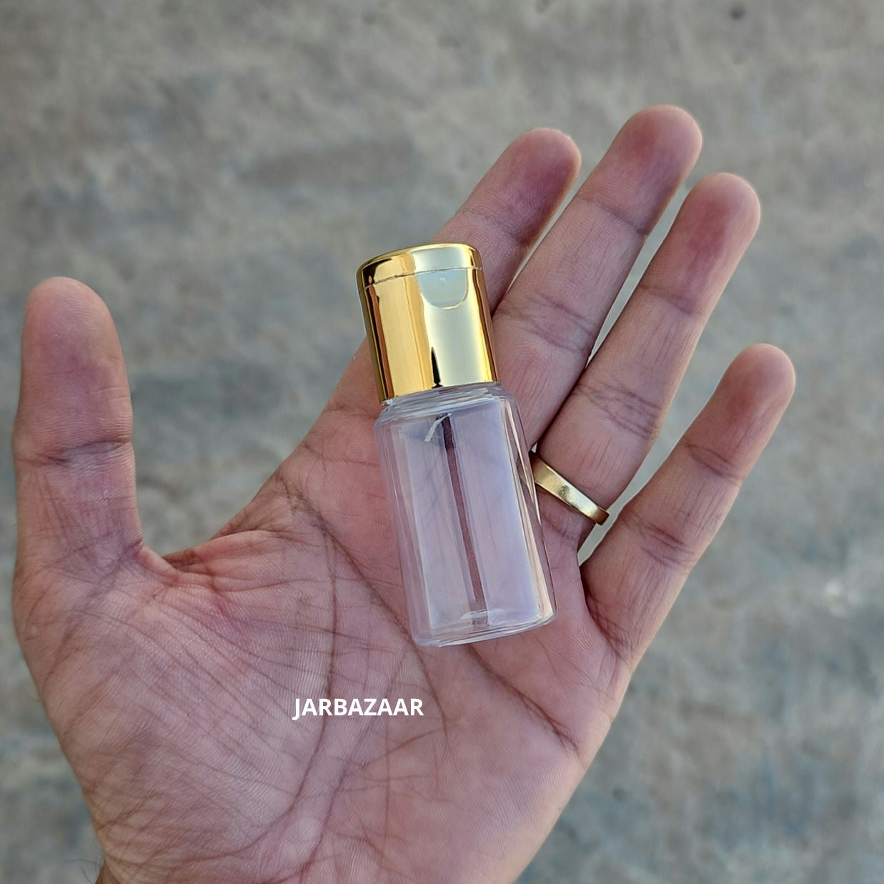 20 ML Transparent Pet Bottle (With Golden Fliptop Caps)