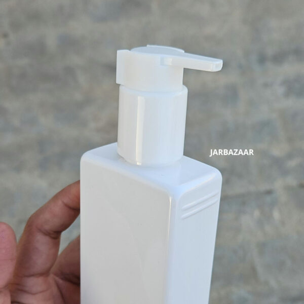 250 ML Rectangle Milky Dispenser Bottle (With Cliplock Pump)