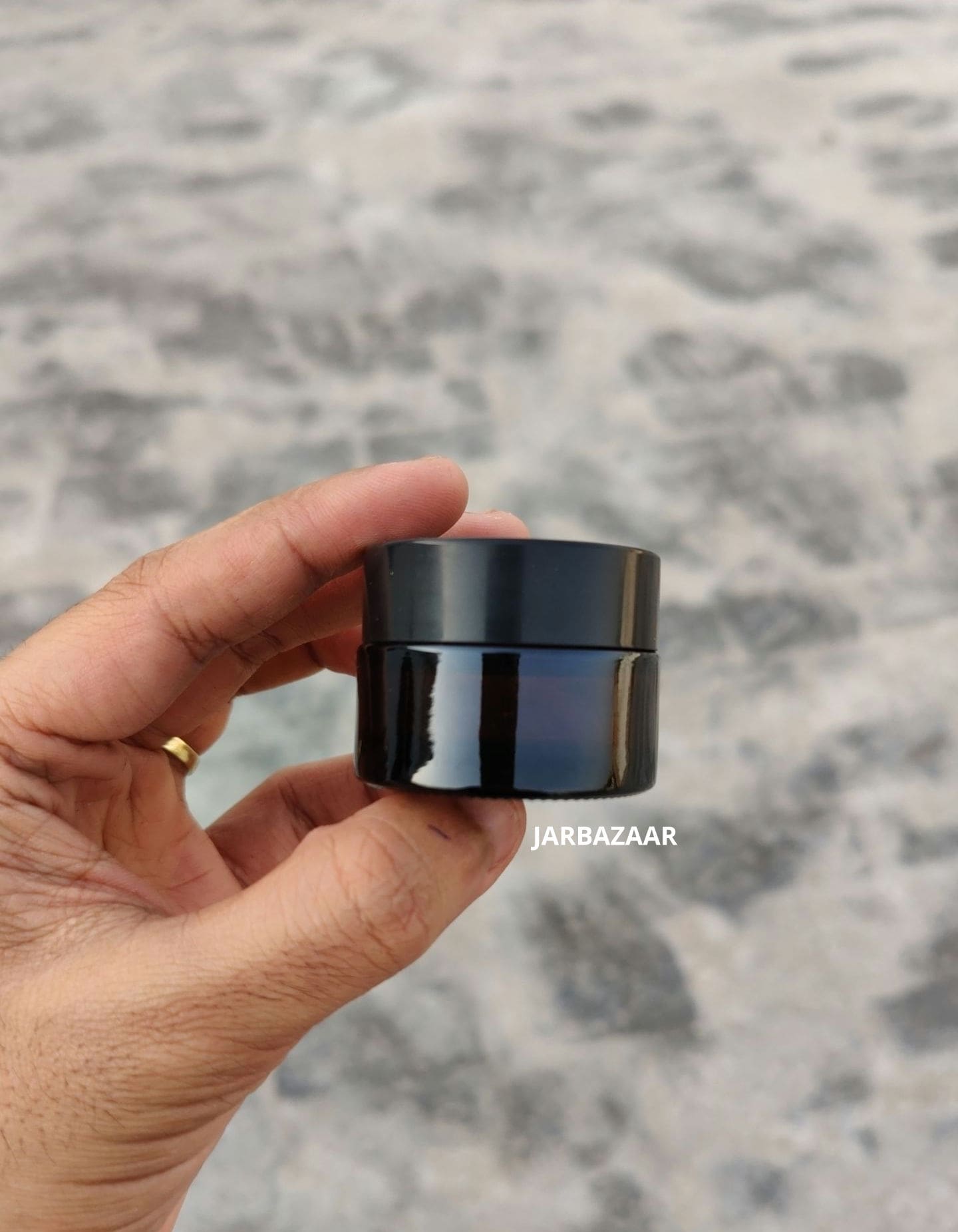 15 Gram Amber Glass Jar (Black Cap)