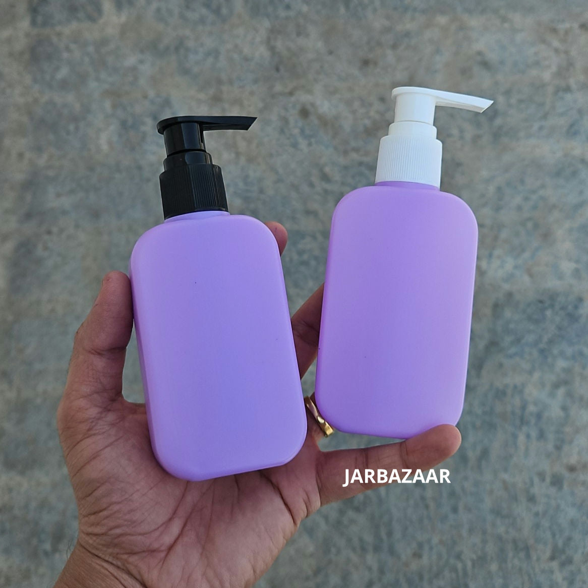 125 ML Flat Purple - HDPE BOTTLE (With Plain Dispenser Pumps)