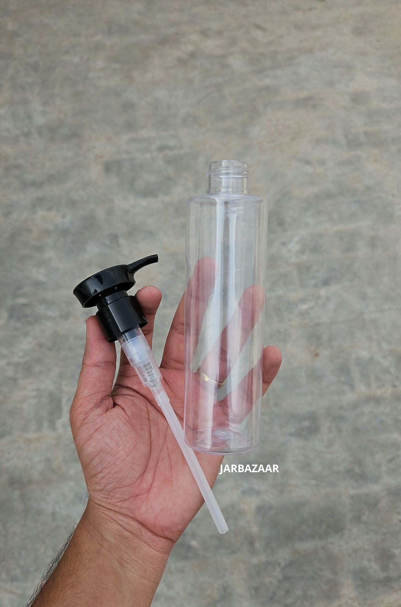 200 ML Sleek Transparent Dispenser Bottle