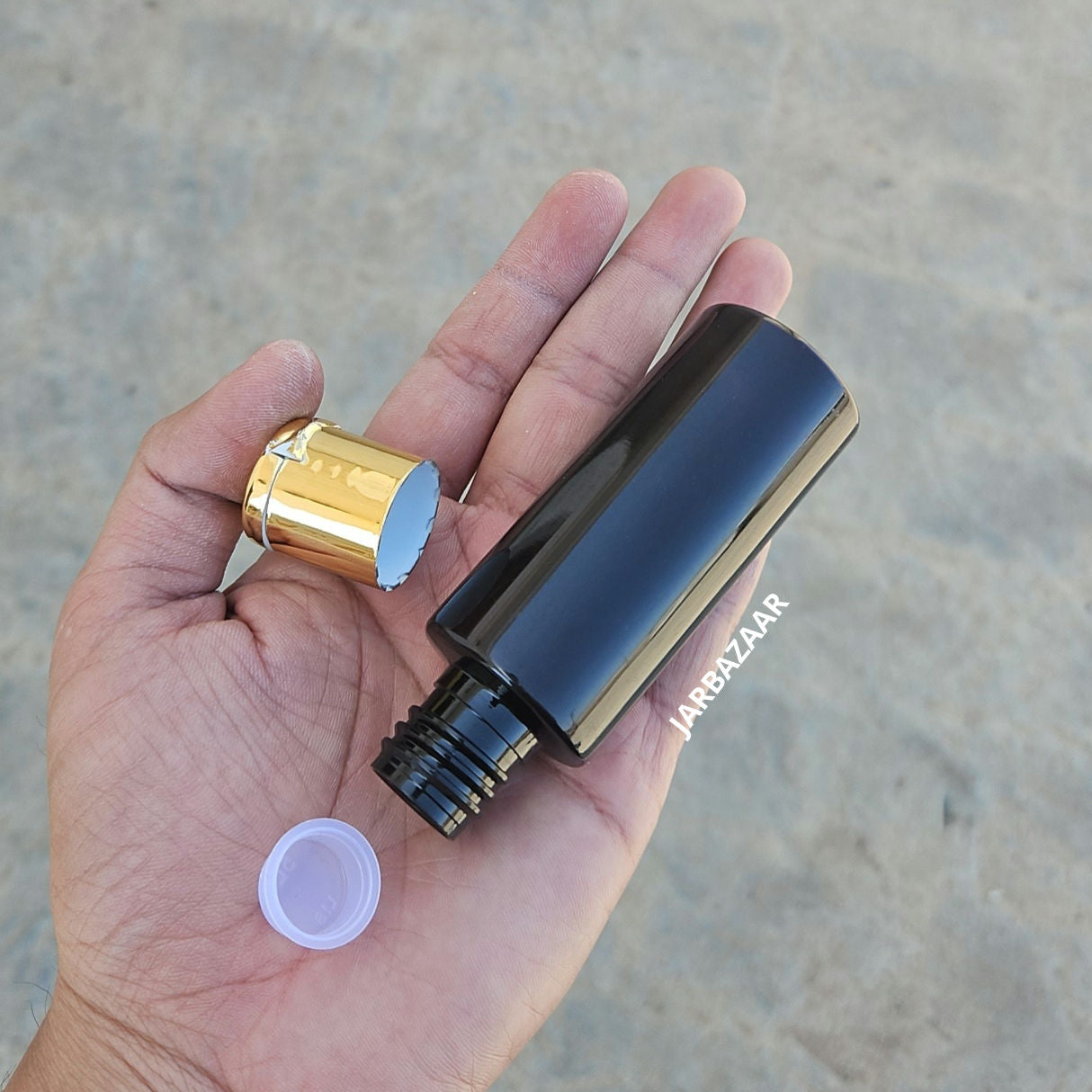 50 ML GLI Amber Pet Bottle (With Golden Fliptop Caps)