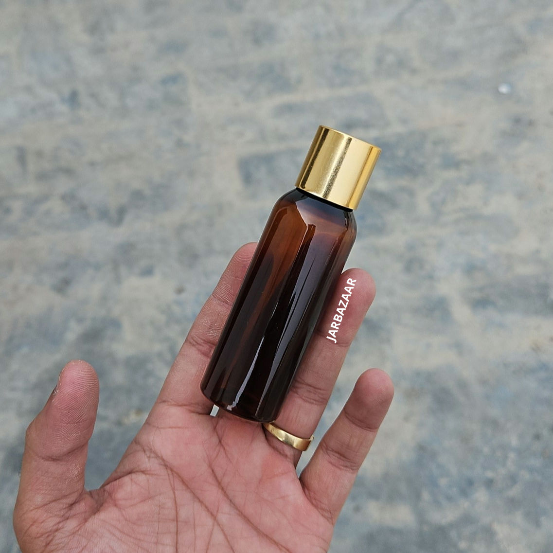 50 ml Avon Amber Pet Bottle (Golden Cap)