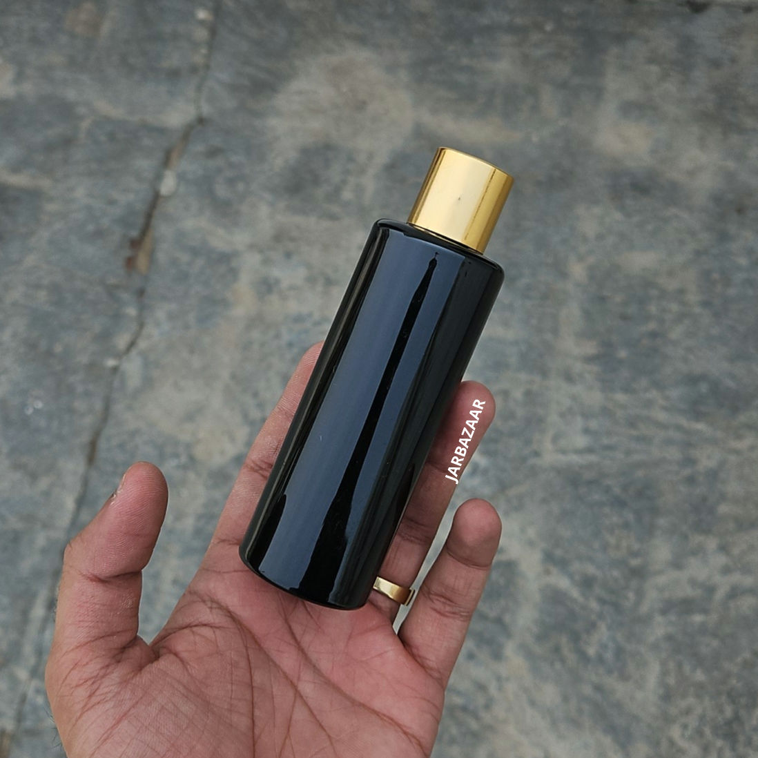 100 ml Gli Black Pet Bottle (Golden Cap)