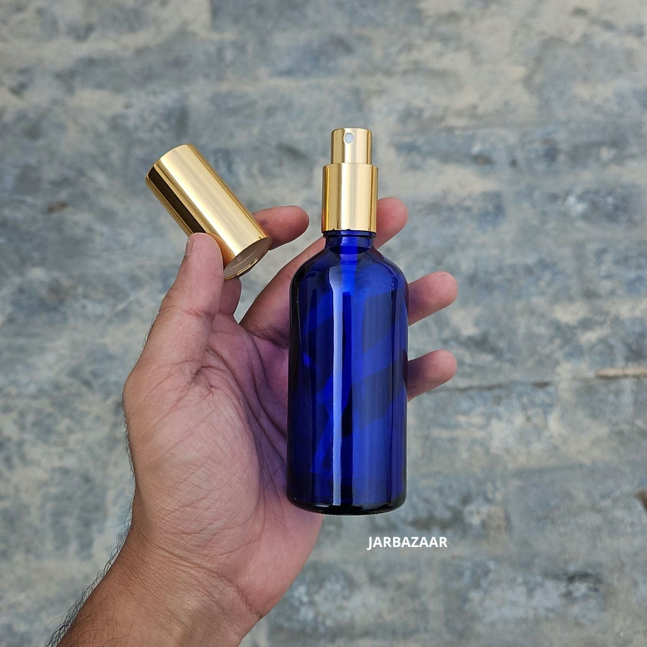 100 ML Cobalt Blue Glass Perfume Bottle
