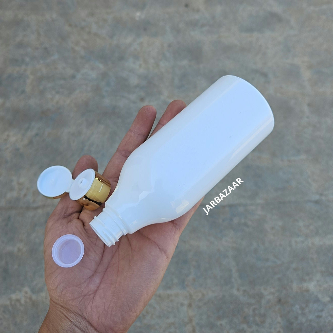 300 ML Nutri White Pet Bottle (With Golden Fliptop Caps)