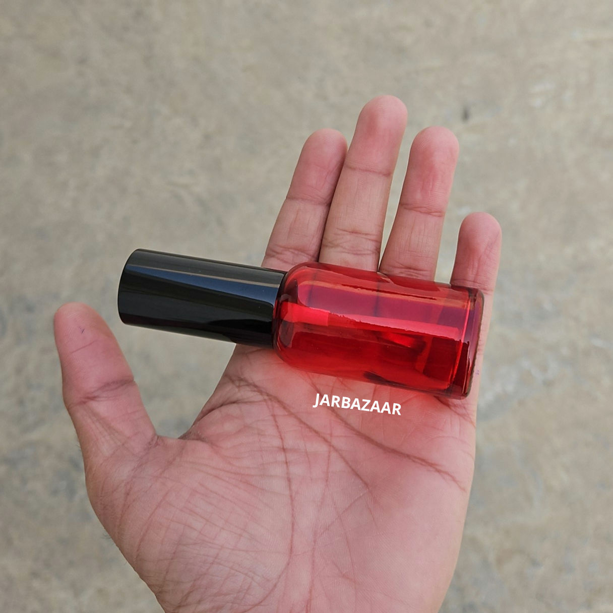 30 ML Red Glass Bottle (With Premium Black Serum Pumps)