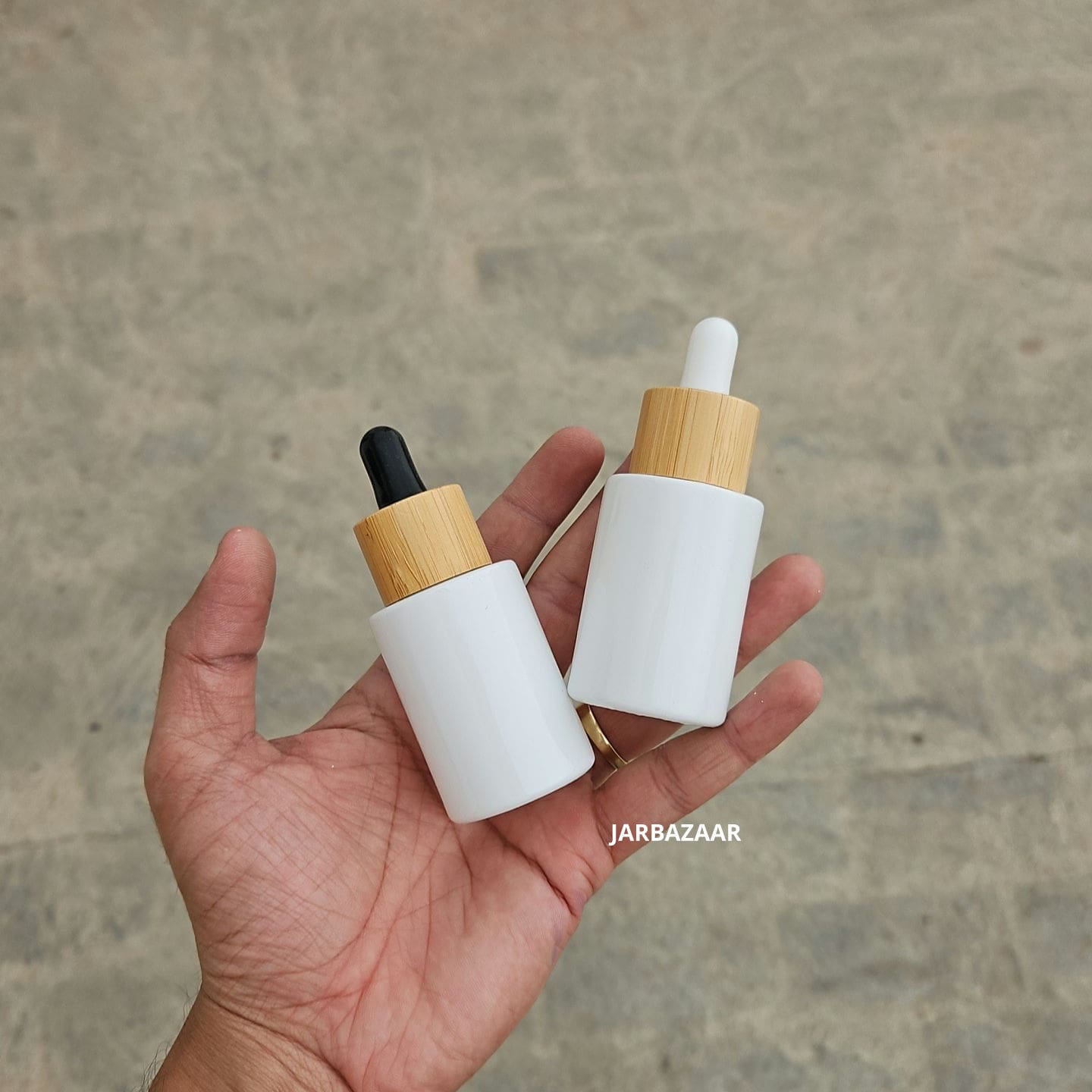 30 ML White Bottle (With Bamboo Dropper)