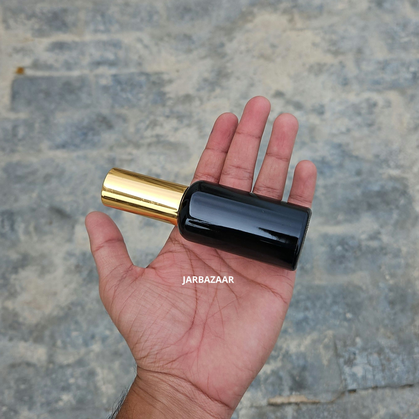 50 ML Glossy Black Glass Perfume Bottle