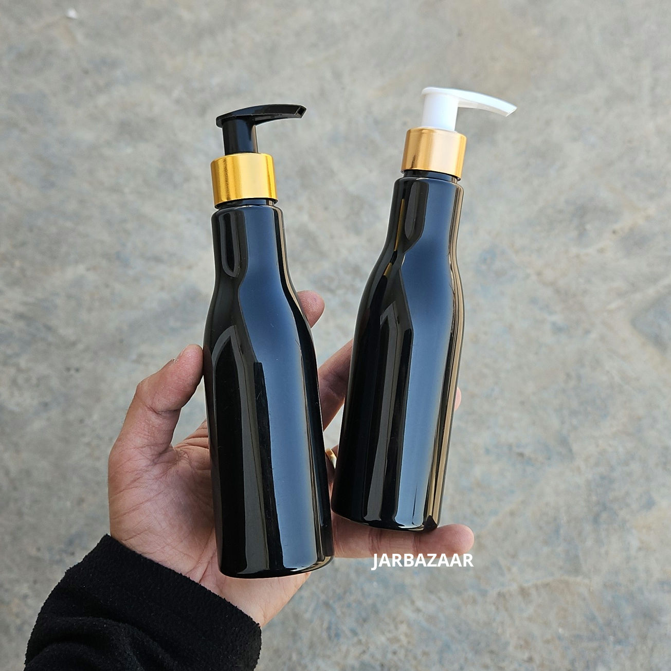 200 ML Asta Black Dispenser Bottle (Golden Black/Golden White)