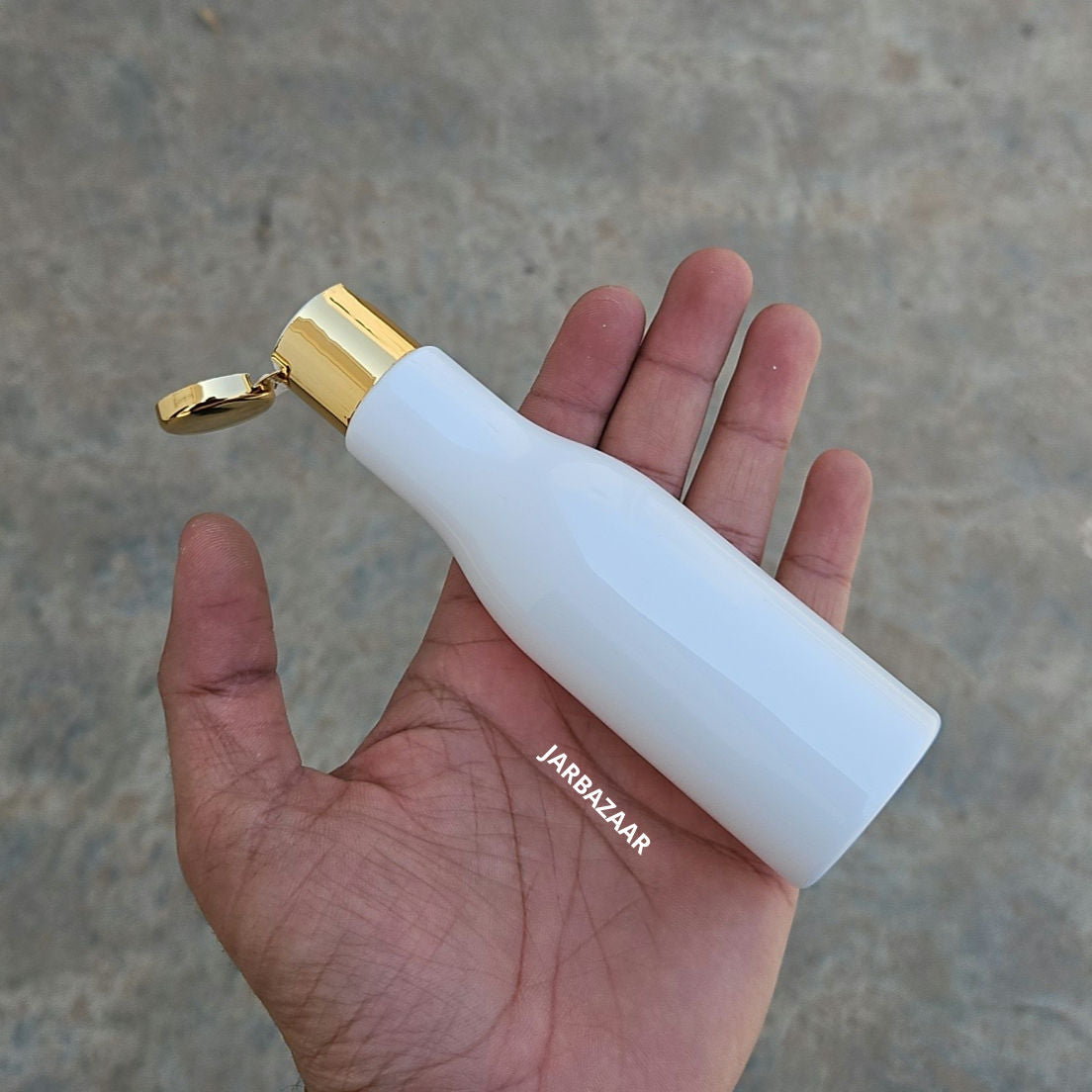 100 ML Asta White Pet Bottle (With Golden Fliptop Caps)