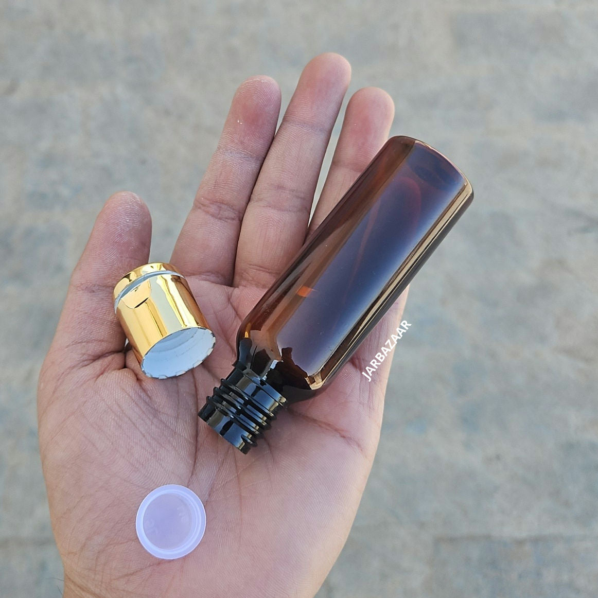 50 ML Avon Amber Pet Bottle (With Golden Fliptop Caps)