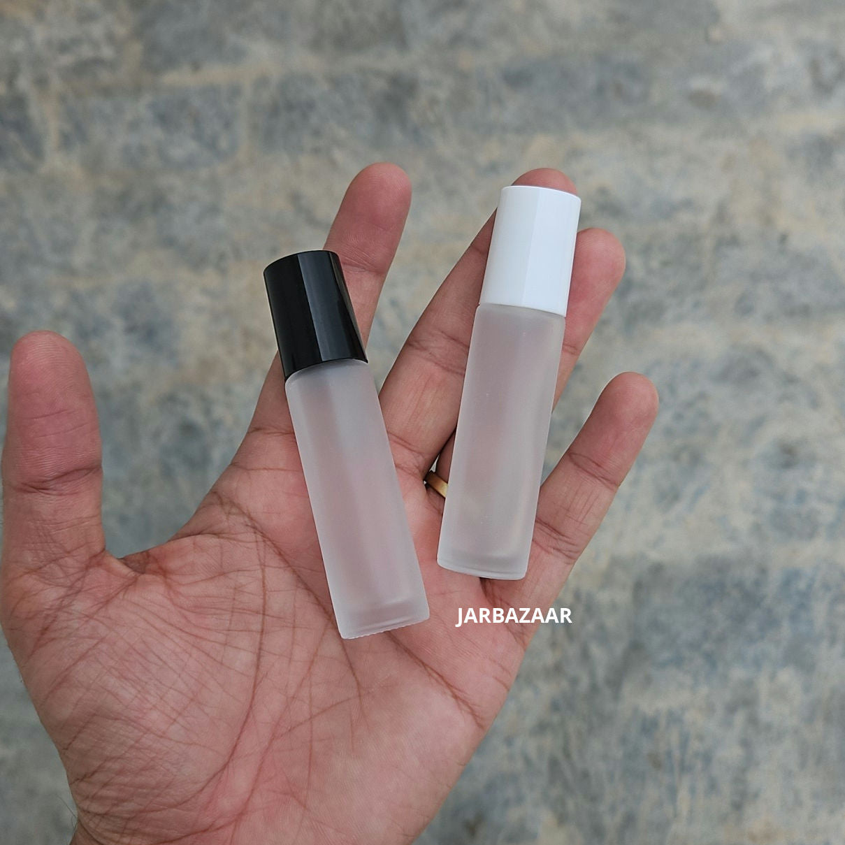 10 ML Frosted Rollon (Black/White Cap)