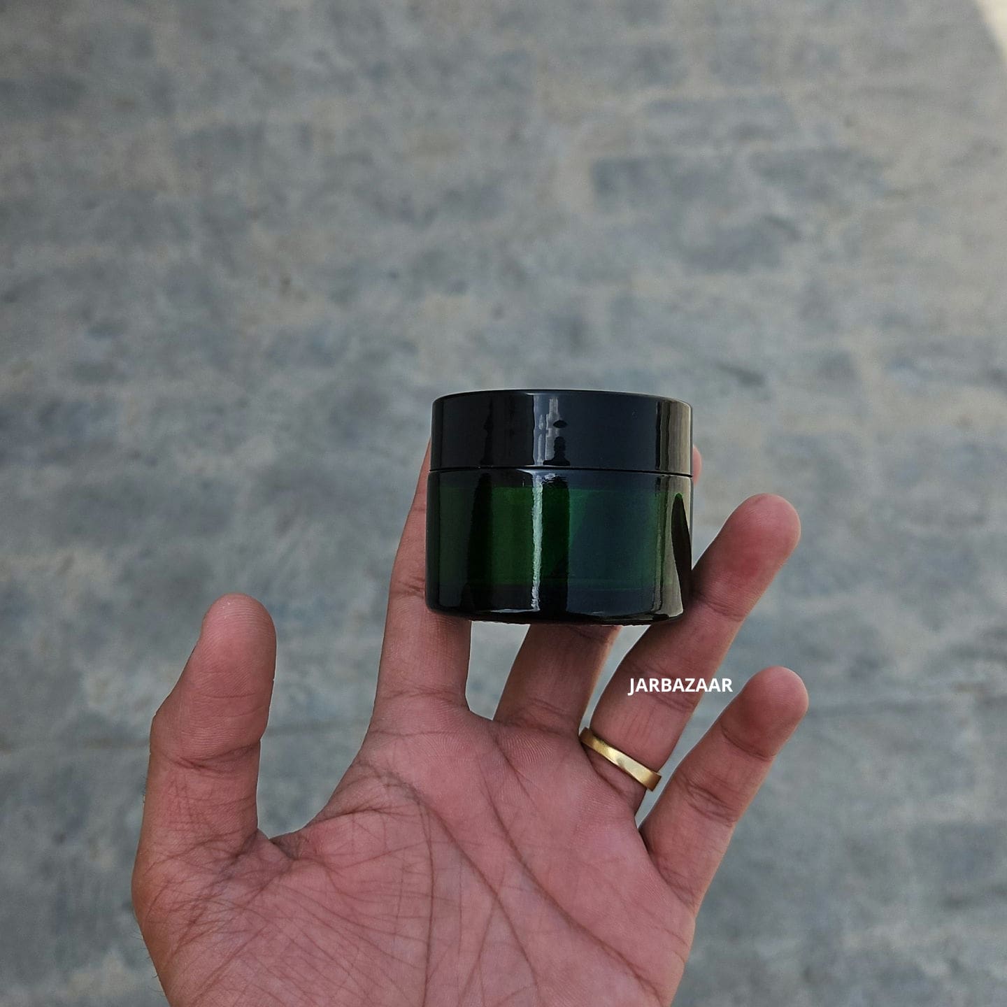 50 Gram Green Glass Jar