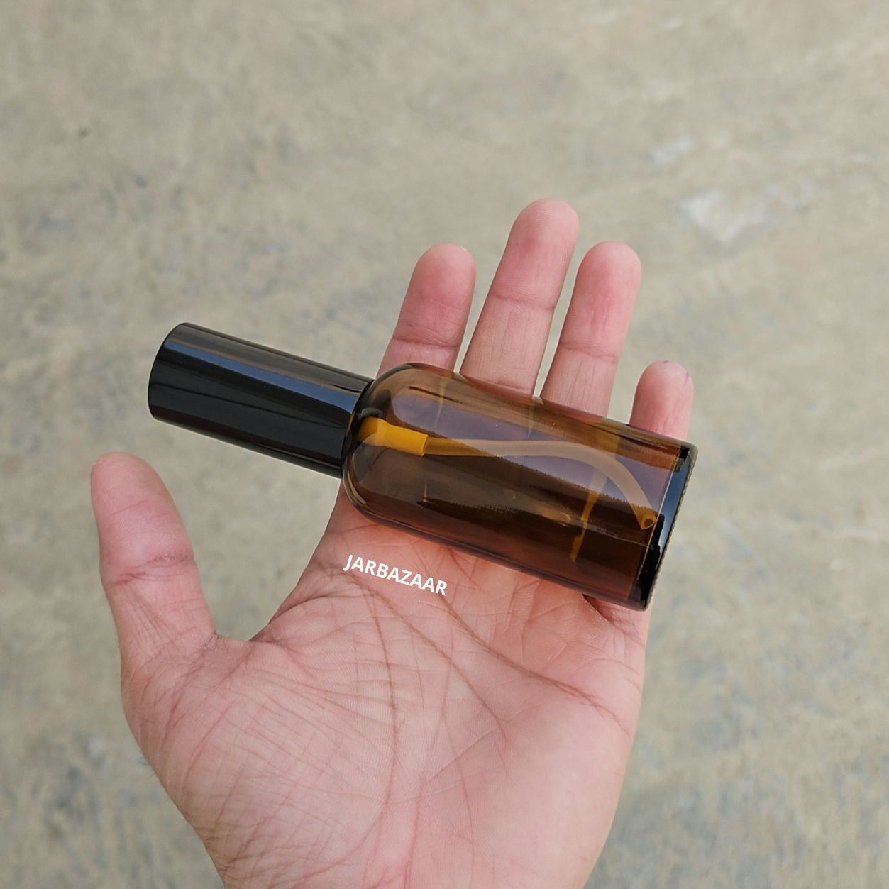 50 ml Amber Glass bottle (With Premium Black Serum Pumps)