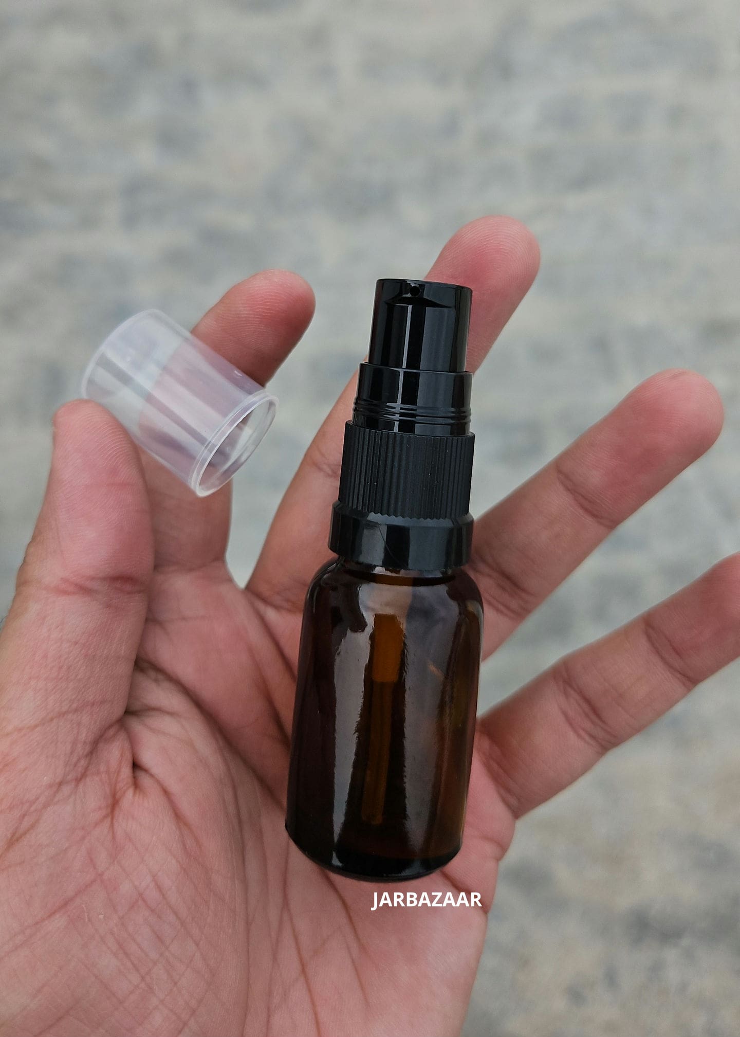 15 ML Amber Glass Bottle With Serum Pump (Type1)