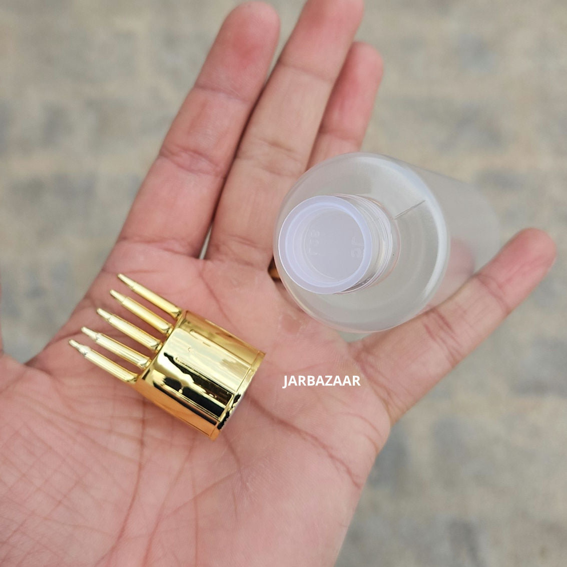 100 ML GLI Frosted Pet Bottle (With Golden Comb Cap)