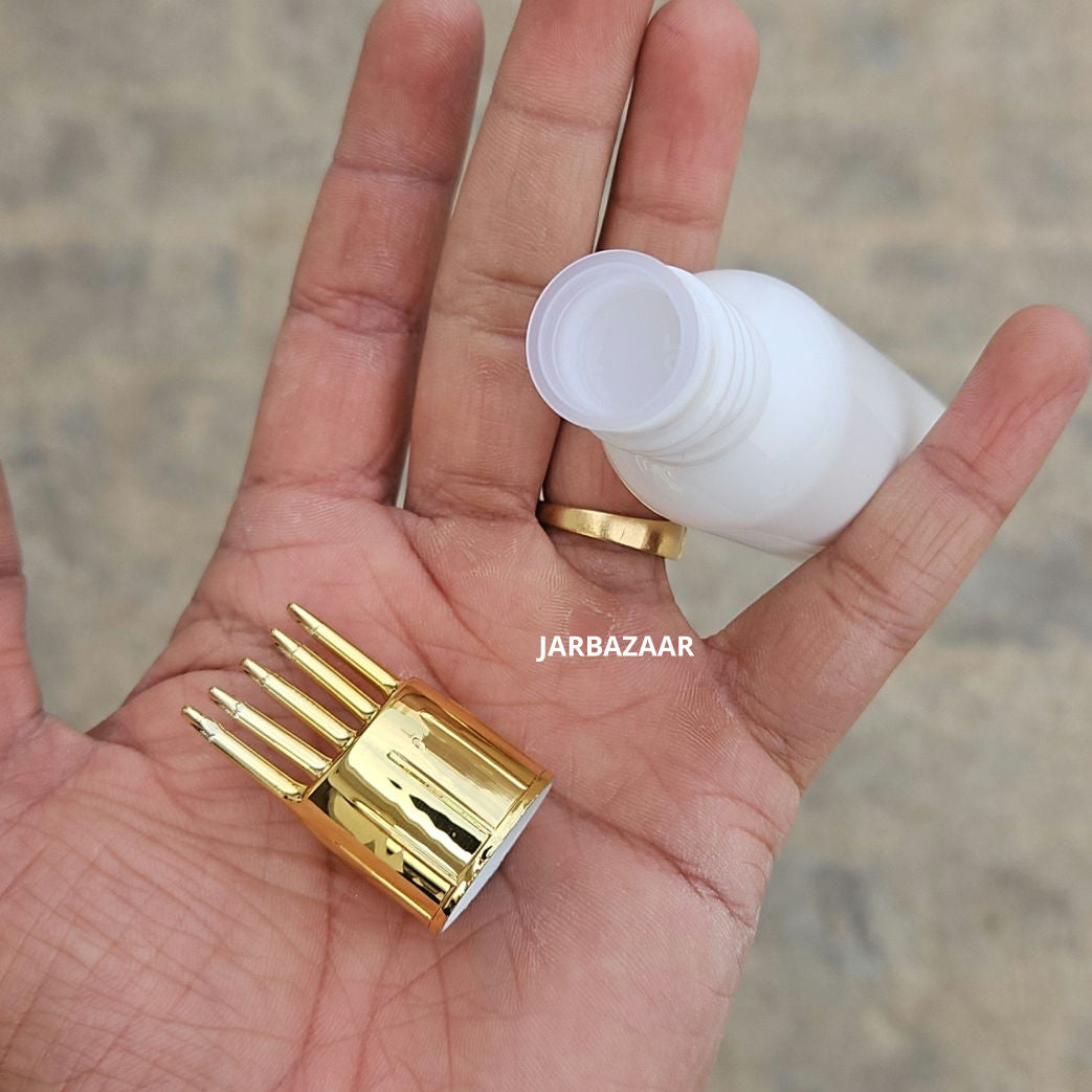 50 ML Avon White Pet Bottle (With Golden Comb Cap)