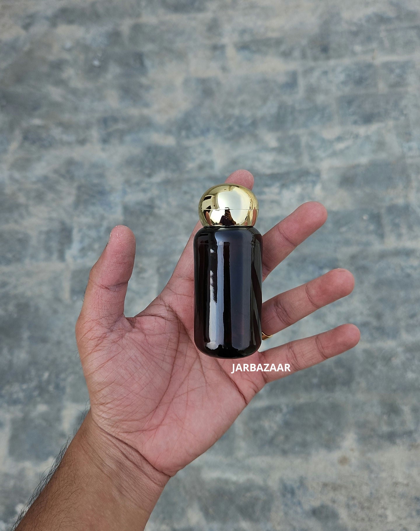 50 ML Boston Amber Bottle (Golden Dome Cap)