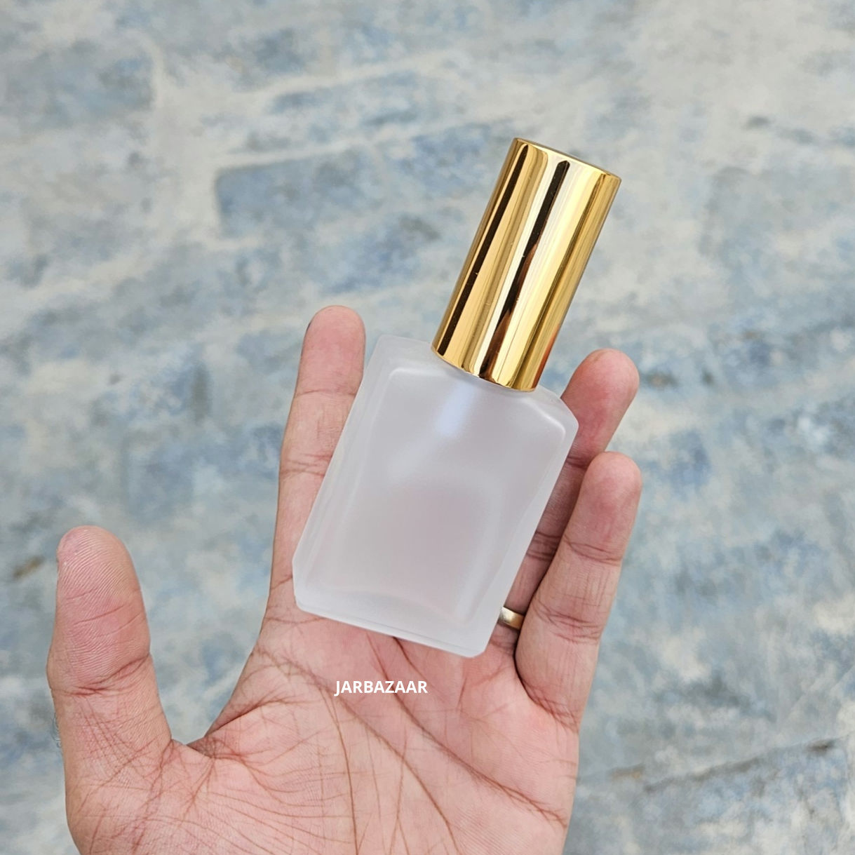 30 ML Clear Frosted Rectangular Glass Spray Bottle