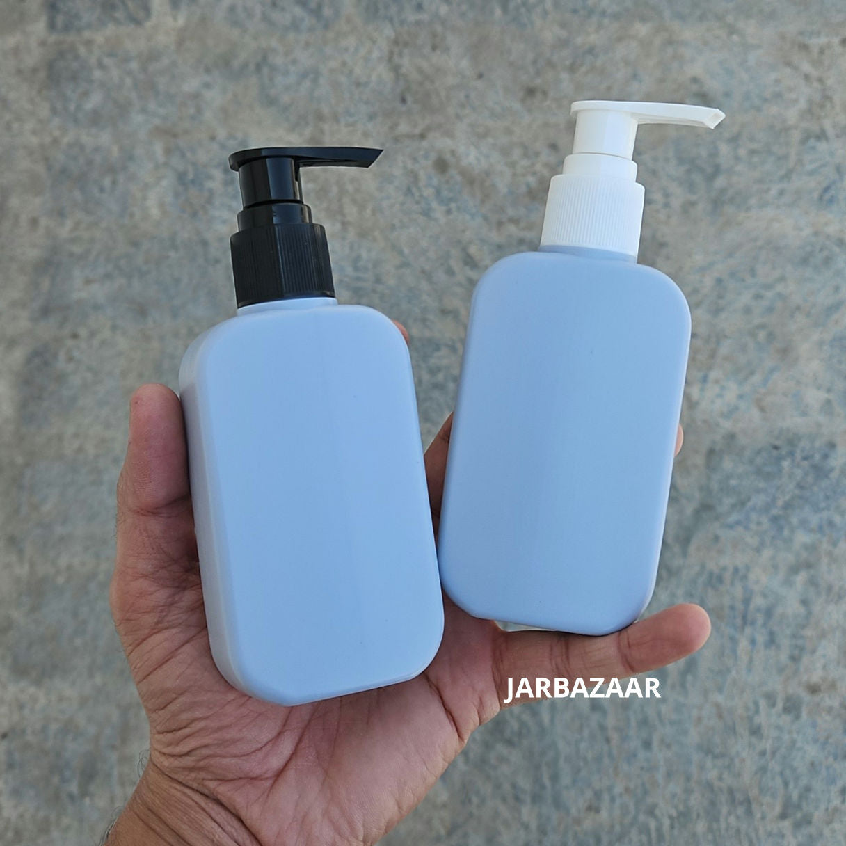 125 ML Flat Grey - HDPE BOTTLE (With Plain Dispenser Pumps)