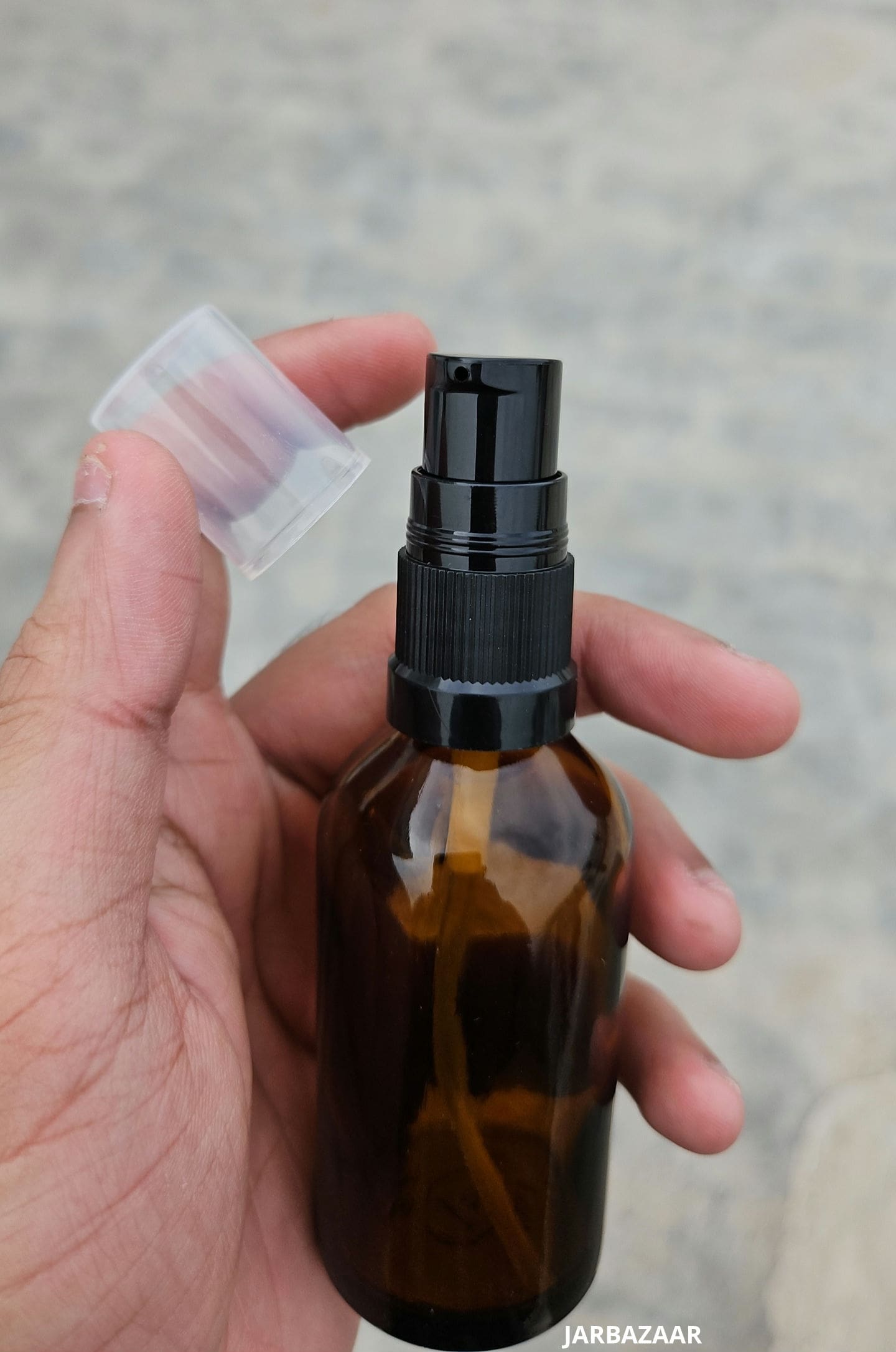 50 ML Amber Glass Bottle With Serum Pump (Type1)