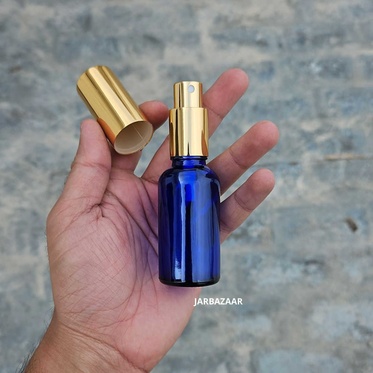 30 ML Cobalt Blue Glass Perfume Bottle