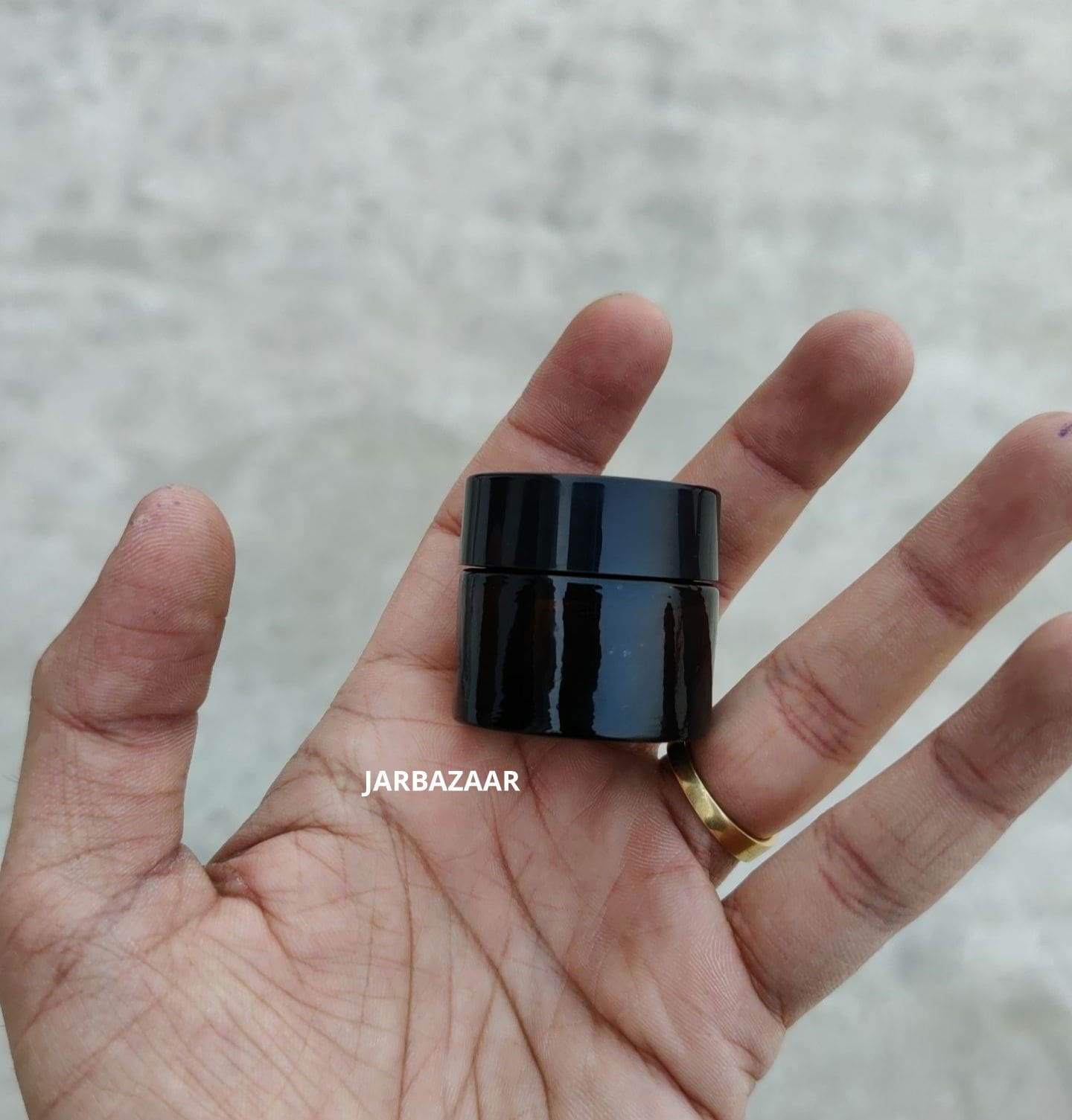 10 Gram Amber Glass Jar (Black Cap)