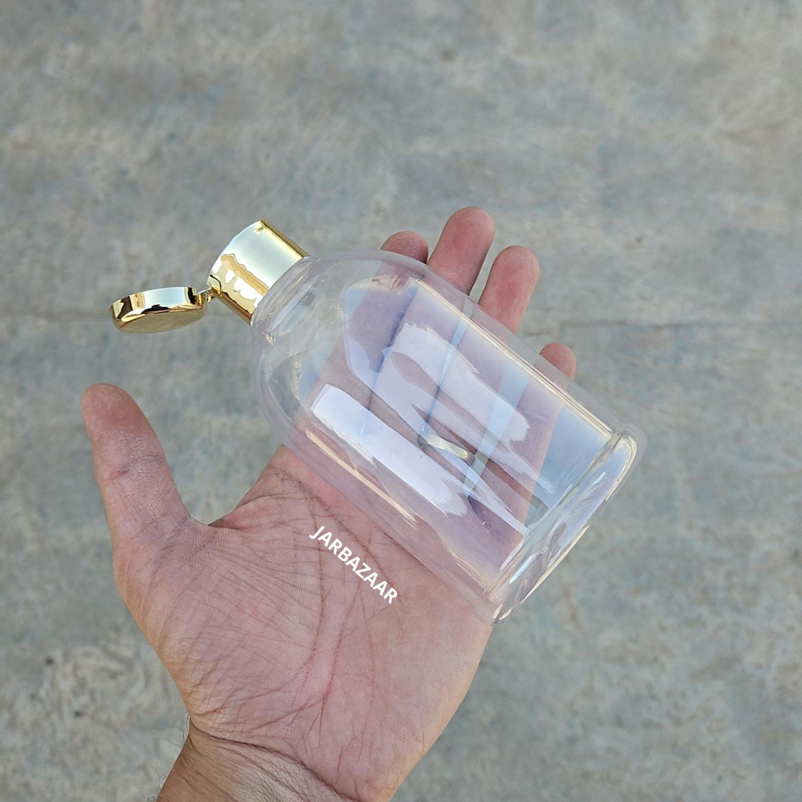 300 ML Bell Transparent Pet Bottle (With Golden Fliptop Caps)