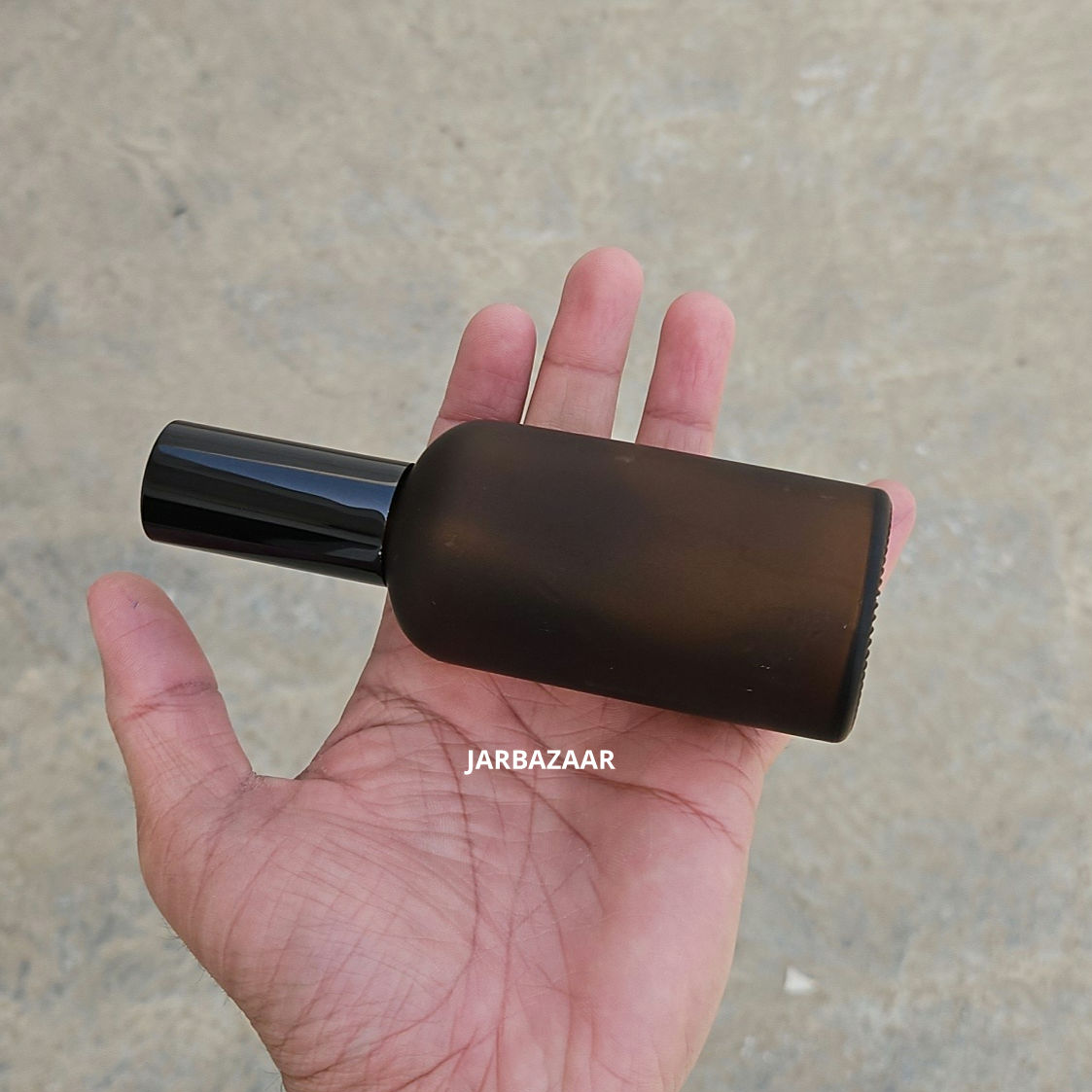 100 ml Amber Frosted Glass bottle (With Premium Black Serum Pumps)