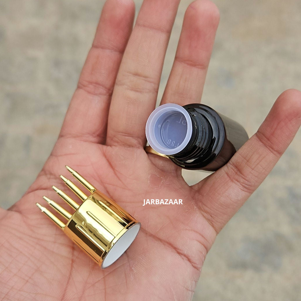 20 ML Amber Pet Bottle (With Golden Comb Cap)