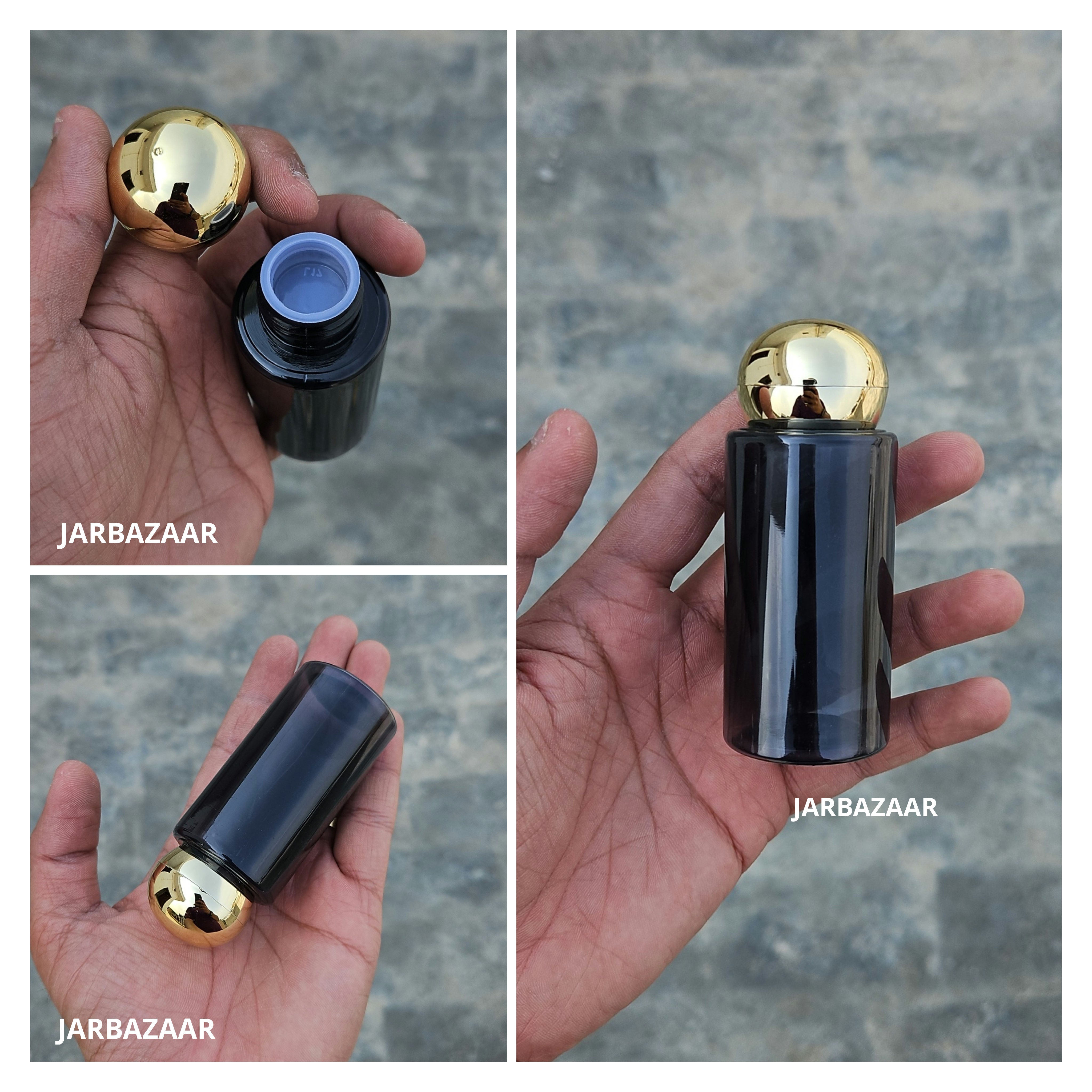 60 ML T.R Black Bottle (Golden Dome Cap)